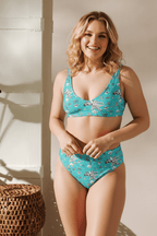 Baha Ranch Yeehaw Turquoise Rhinestone Cowgirl Turquoise Bikini - Qu!rk Boutique