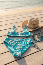 Baha Ranch Yeehaw Turquoise Rhinestone Cowgirl Turquoise Bikini - Qu!rk Boutique