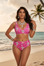 Baha Ranch Yeehaw Magenta Rhinestone Cowgirl Turquoise Bikini - Qu!rk Boutique
