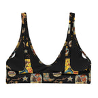 Baha Ranch Yeehaw Vintage Cowgirl Collage Bikini Top - Qu!rk Boutique