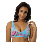 Baha Ranch Yeehaw Howdy Opal Glitter Bikini Top - Qu!rk Boutique
