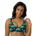 Baha Ranch Yeehaw Turquoise Hat Bikini Top - Qu!rk Boutique