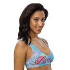 Baha Ranch Yeehaw Howdy Opal Glitter Bikini Top - Qu!rk Boutique