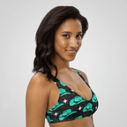 Baha Ranch Yeehaw Turquoise Hat Bikini Top - Qu!rk Boutique
