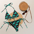 Baha Ranch Yeehaw Turquoise Hat String Bikini - Qu!rk Boutique