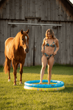 Baha Ranch Yeehaw Wild Horses String Bikini - Qu!rk Boutique