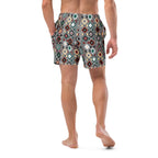 Baha Ranch Yeehaw Gray Aztec Men's Swim Trunks - Qu!rk Boutique