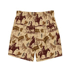 Baha Ranch Yeehaw Vintage Western Men's Swim Trunks - Qu!rk Boutique