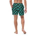 Baha Ranch Yeehaw Turquoise Hat Men's Swim Trunks - Qu!rk Boutique