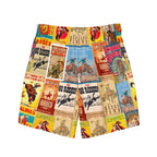 Baha Ranch Yeehaw Rodeo Poster Men's Swim Trunks - Qu!rk Boutique