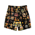 YEEHAW Vintage Cowboy Collage Western Swim Trunks Shorts - Qu!rk Boutique