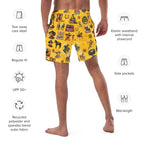 YEEHAW Vintage Cowboy Collage Western Swim Trunks Shorts - Qu!rk Boutique