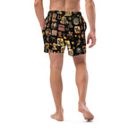 Baha Ranch Yeehaw Vintage Cowboy Collage Swim Trunks - Qu!rk Boutique