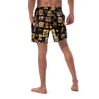 Baha Ranch Yeehaw Vintage Cowboy Collage Swim Trunks - Qu!rk Boutique