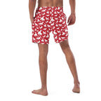 Baha Ranch Yeehaw Red Rodeo Cowboy Men's Swim Trunks - Qu!rk Boutique