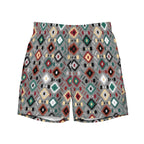 Baha Ranch Yeehaw Gray Aztec Men's Swim Trunks - Qu!rk Boutique