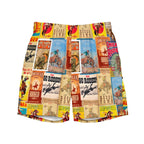 Baha Ranch Yeehaw Rodeo Poster Men's Swim Trunks - Qu!rk Boutique