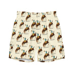 Baha Ranch Yeehaw Vintage Rodeo Men's Swim Trunks - Qu!rk Boutique