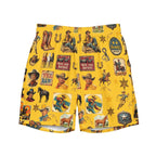 YEEHAW Vintage Cowboy Collage Western Swim Trunks Shorts - Qu!rk Boutique