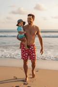 Baha Ranch Yeehaw Red Rodeo Cowboy Men's Swim Trunks - Qu!rk Boutique