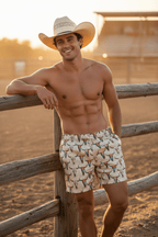Baha Ranch Bullhead Skull Swim Trunks - Qu!rk Boutique