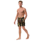 YEEHAW Vintage Cowboy Collage Western Swim Trunks Shorts - Qu!rk Boutique