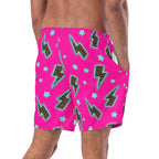 Baha Ranch Yeehaw Leopard Lightning Men's Swim Trunks - Qu!rk Boutique