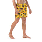 YEEHAW Vintage Cowboy Collage Western Swim Trunks Shorts - Qu!rk Boutique