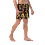 Baha Ranch Yeehaw Vintage Cowboy Collage Swim Trunks - Qu!rk Boutique