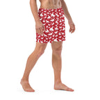 Baha Ranch Yeehaw Red Rodeo Cowboy Men's Swim Trunks - Qu!rk Boutique