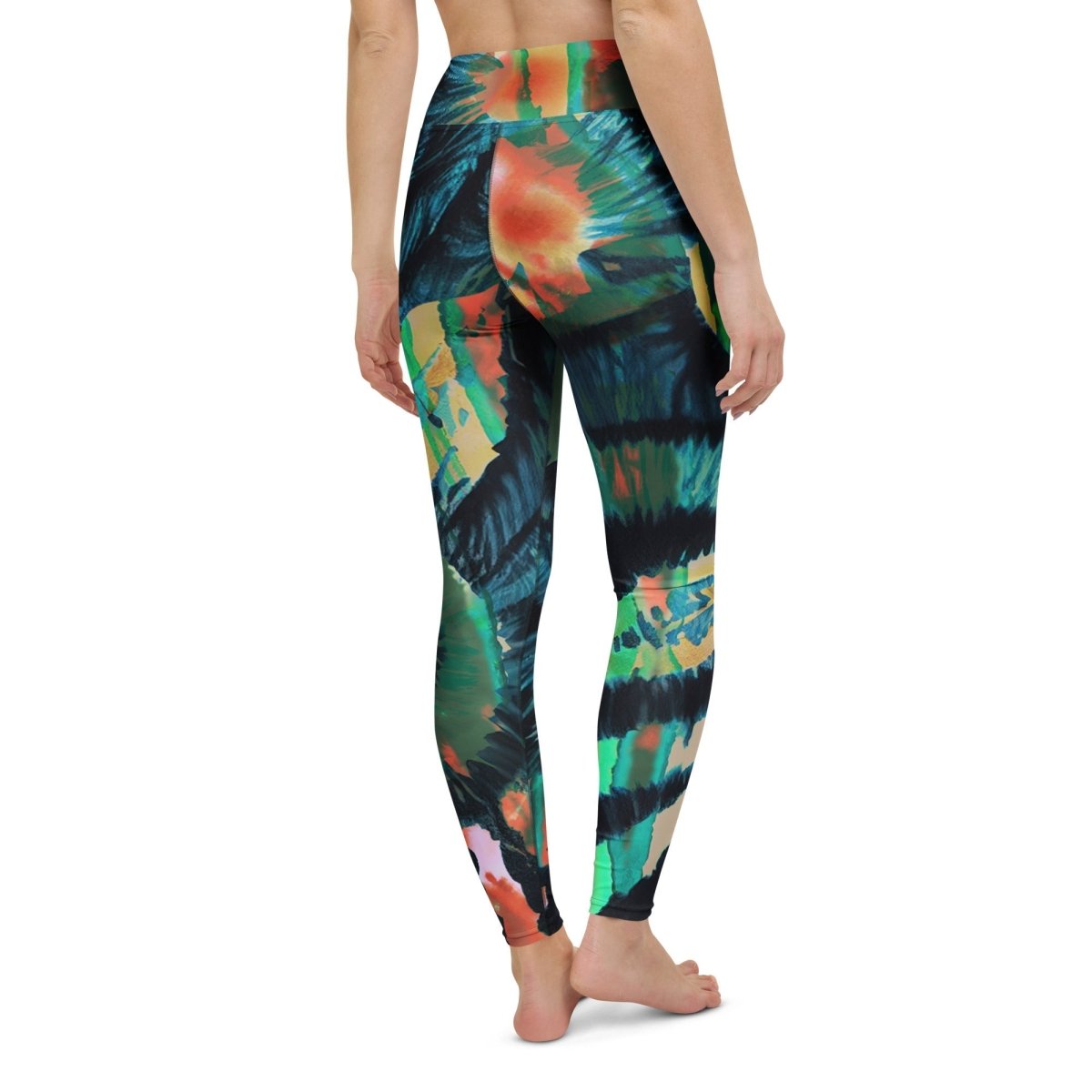 Shibor Floral Print High Waist Leggings - Qu!rk Boutique