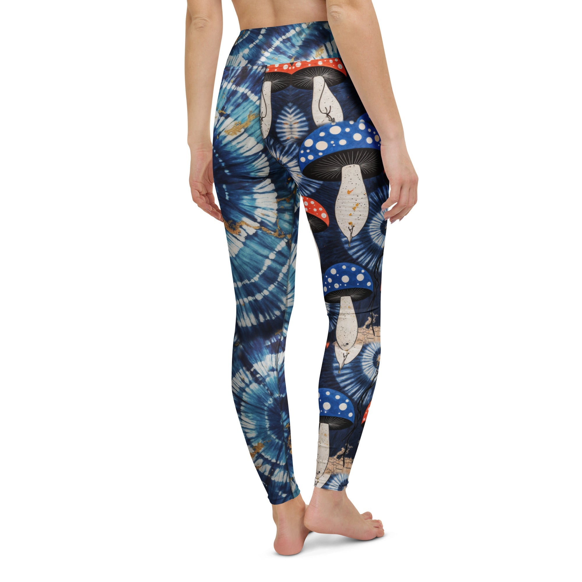 Shibori Mushroom High Waist Leggings