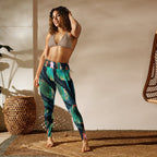 Shibor Floral Print High Waist Leggings - Qu!rk Boutique