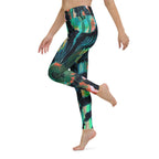 Shibor Floral Print High Waist Leggings - Qu!rk Boutique