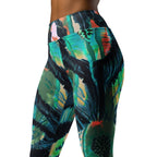 Shibor Floral Print High Waist Leggings - Qu!rk Boutique