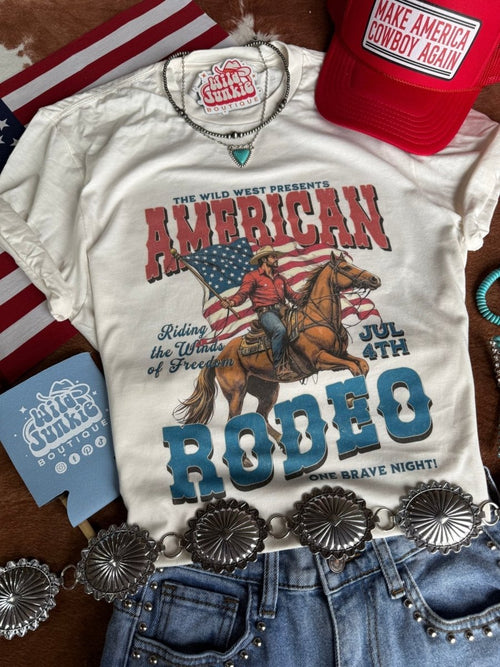 American Rodeo 4th July Graphic Tee - Qu!rk Boutique