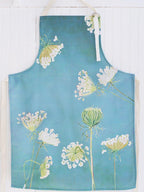 💚 Apron: Queen Anne's Lace on Teal - Qu!rk Boutique