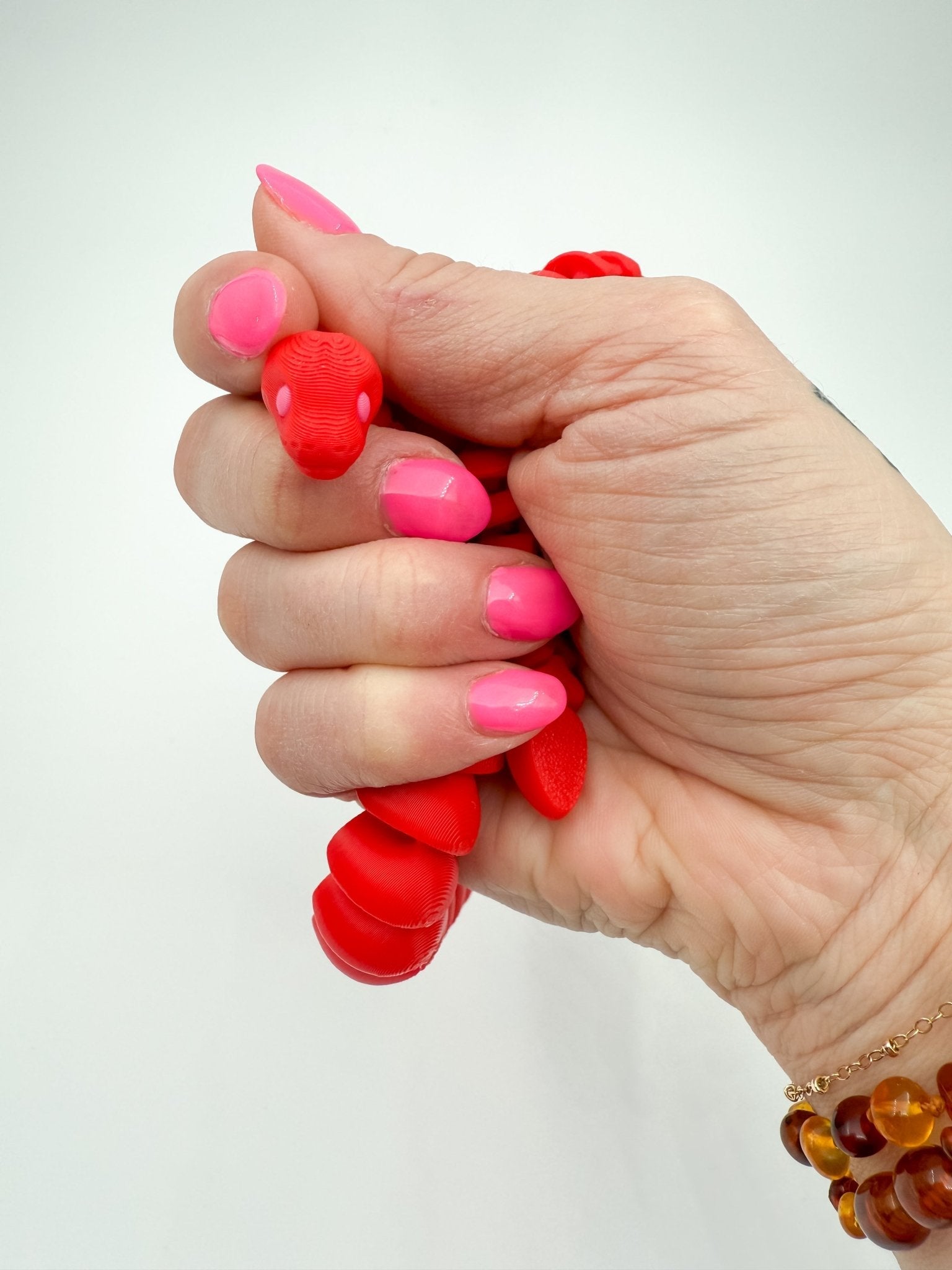 Articulated 3D Printed Snake – Valentine’s Edition (14 Inches)