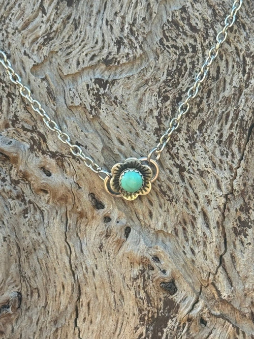 Authentic Turquoise Flower Necklace - Qu!rk Boutique