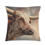 Baha Ranch Western Ranch Bull Velvety Soft Pillow Cover Made in America - Qu!rk Boutique