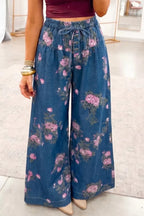 Floral Wide Leg Jeans - Qu!rk Boutique