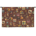 Vintage Cowboy Collage Western Curtains 52" x 63" Made in America - Qu!rk Boutique