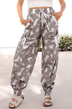 Time To Frolic! Western Cowgirl Printed Vintage Drawstring Pants - Qu!rk Boutique