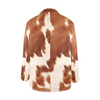 Baha Ranch Cowhide Print blazer - Qu!rk Boutique