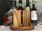 Salt & Pepper Shakers on an Acacia Wood Base - Qu!rk Boutique