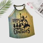 Baha Ranch Cowboys Print Women's Western Tank Top - Qu!rk Boutique