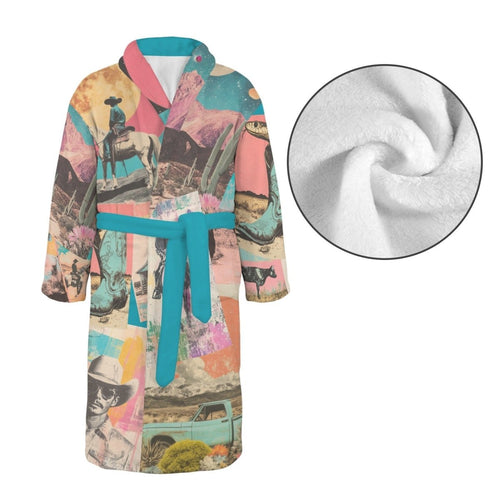 Baha Ranch Retro Pop Western Men's Robe - Qu!rk Boutique