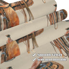Saddle Print Window Curtain Drapes 52"x63" Made in America - Qu!rk Boutique