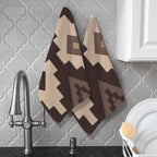Earth Aztec Set of 2 Dish Towels Kitchen Towel Made in America - Qu!rk Boutique