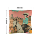 Baha Ranch Retro Pop Western Ride Cowgirl Pillow Case Made in America - Qu!rk Boutique